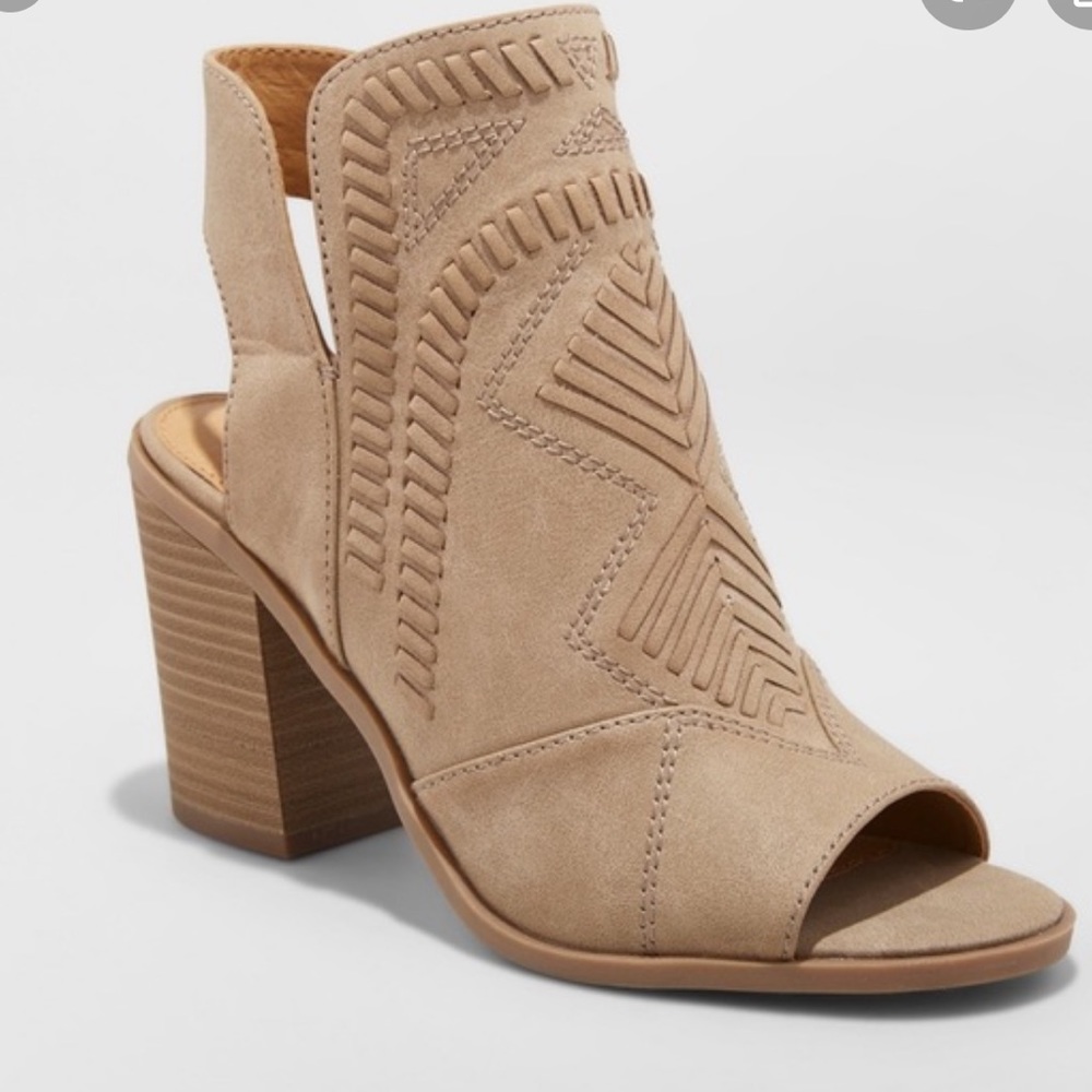 Open toe booties